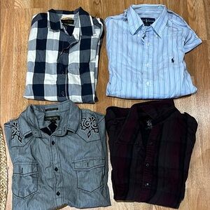 Ralph Lauren Long Sleeve Blue and White Tees